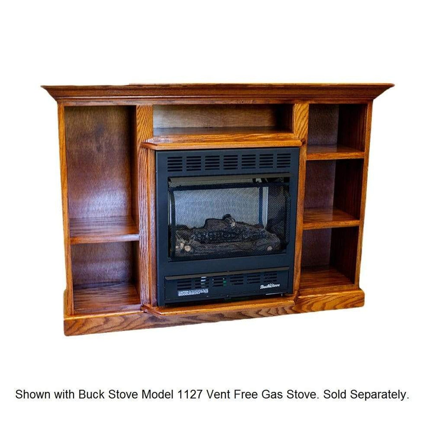 Buck Stove Prestige Bookcase Mantel Accessory Cherry Finish for Model 1127 and 1110 Gas Stove