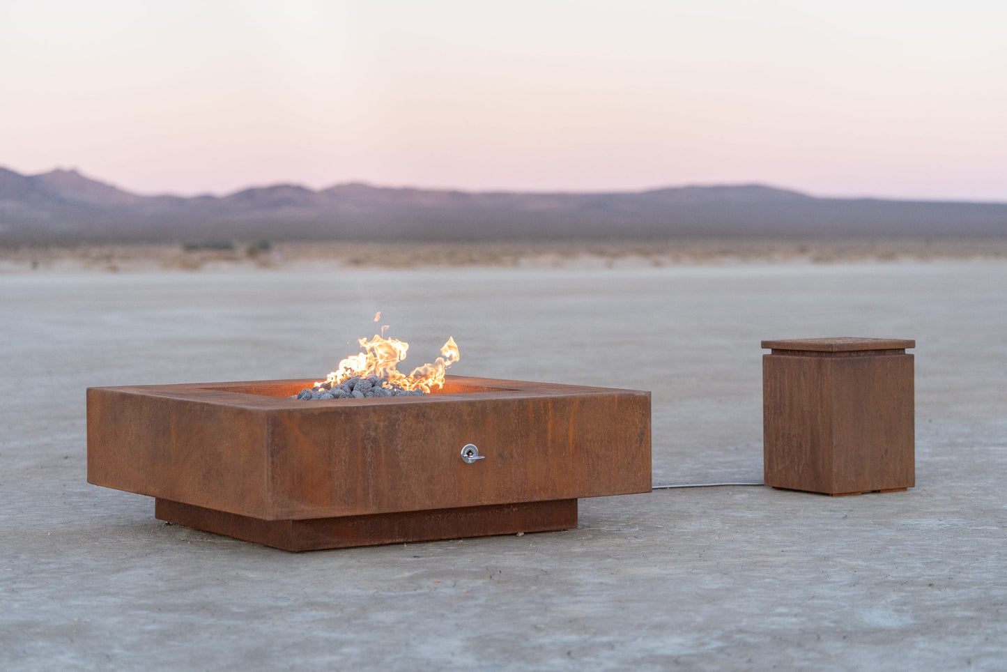 Cabo Square Metal Fire Pit by The Outdoor Plus - Free Cover Included