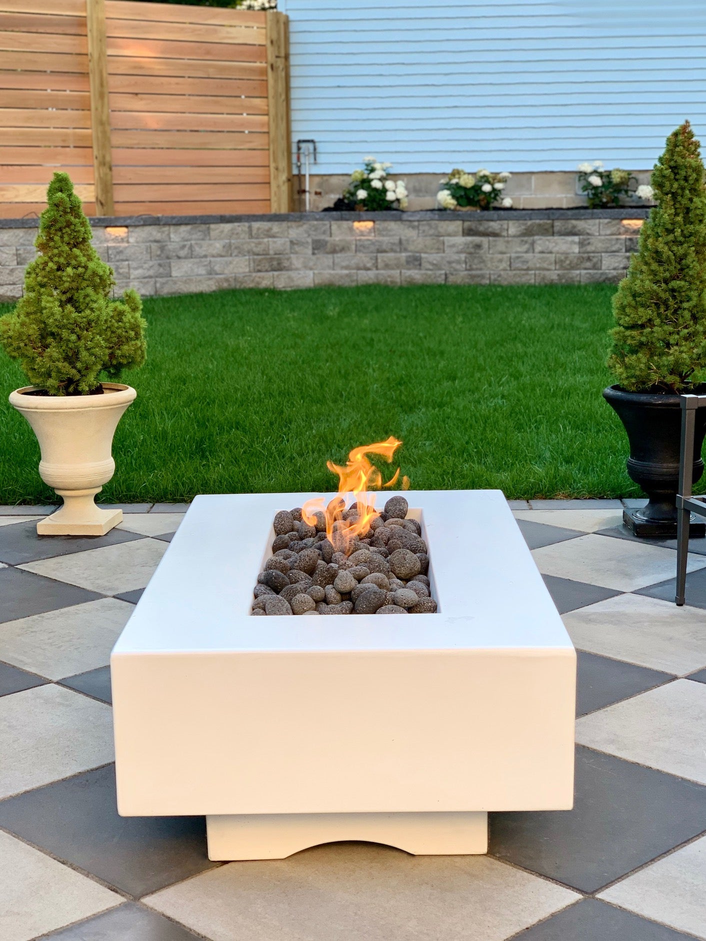 Del Mar Concrete Fire Pit by The Outdoor Plus - Free Cover Included