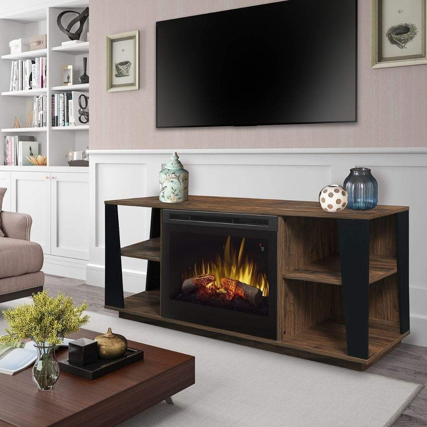 Dimplex Arlo 60" Media Console with 25"/26" Electric Firebox