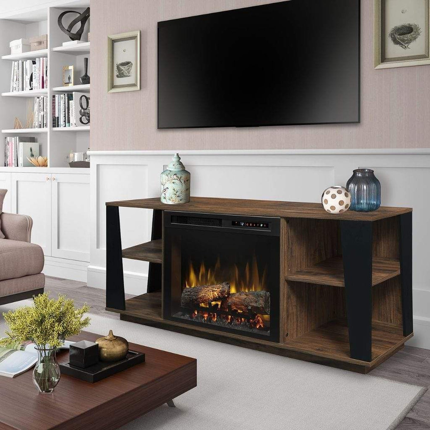 Dimplex Arlo 60" Media Console with 25"/26" Electric Firebox