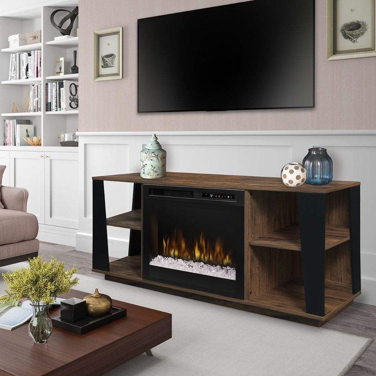 Dimplex Arlo 60" Media Console with 25"/26" Electric Firebox