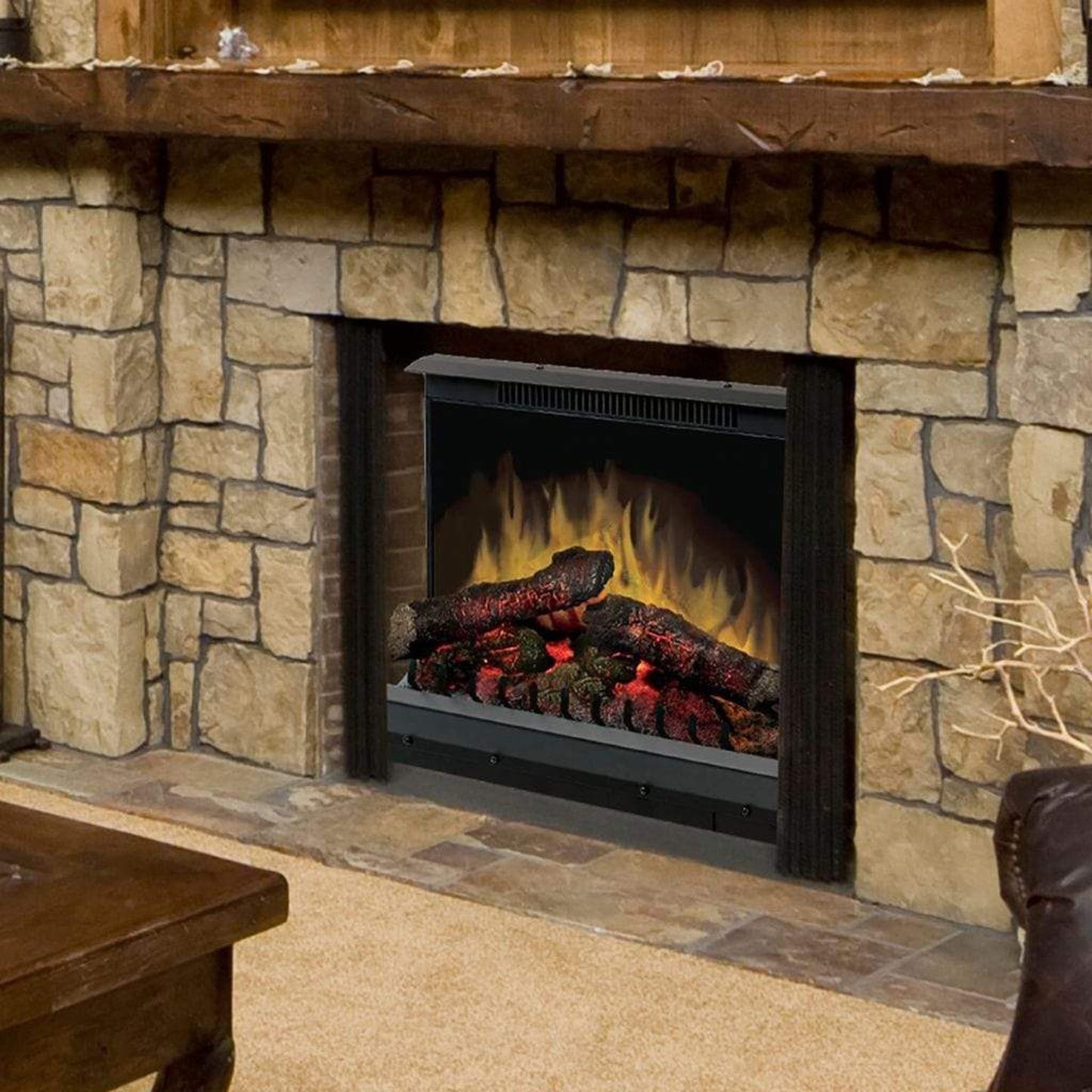 Dimplex DFI 23" Deluxe Plug-in Electric Fireplace Insert With LED Log Set