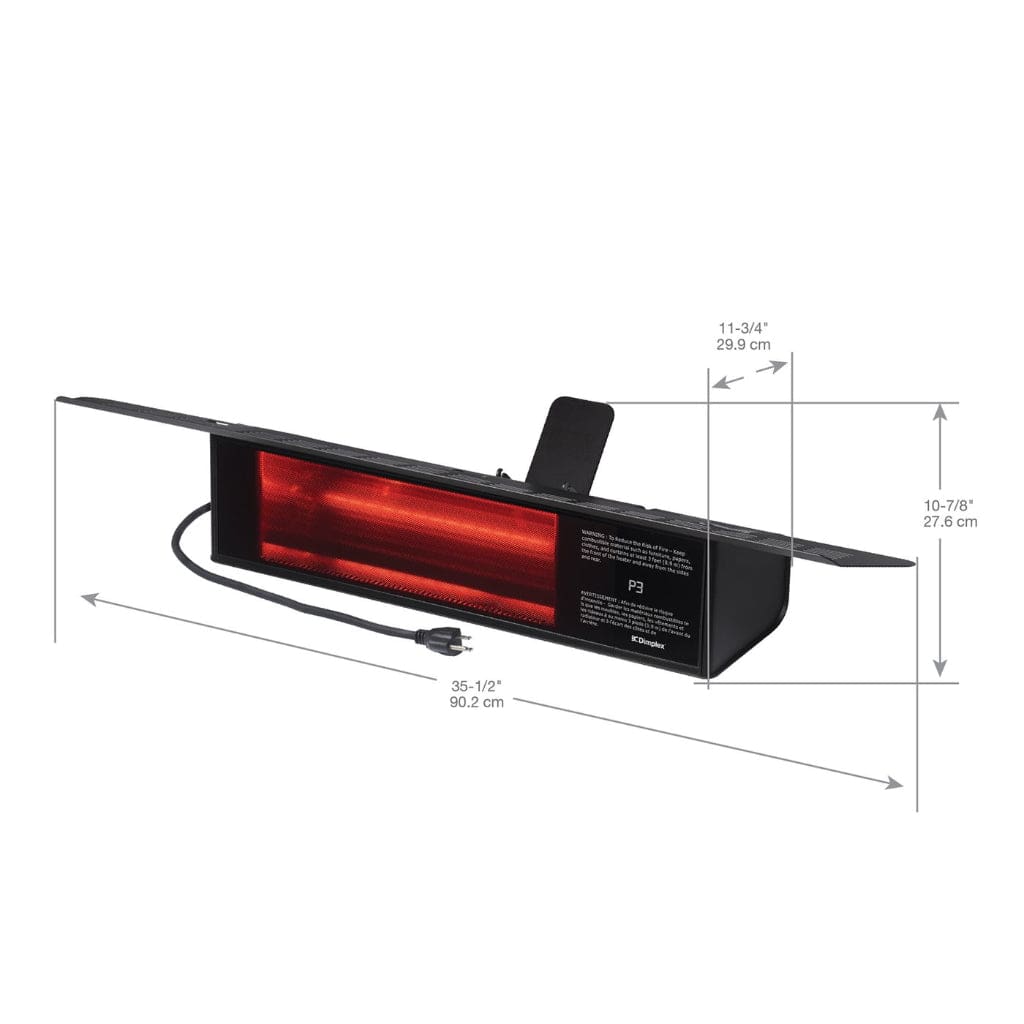 Dimplex DIRP Series 35" Outdoor/Indoor Wall-Mounted Plug-In Electric Infrared Heater