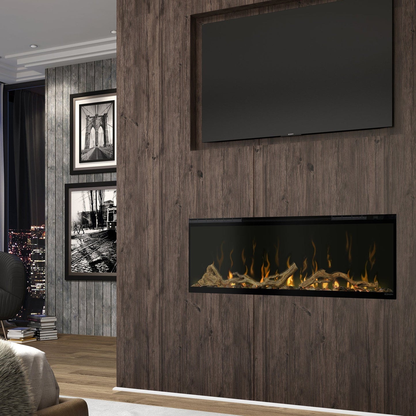 Dimplex Driftwood and River Rock Ember Bed for 50" Ignite XL / Evolve Fireplace