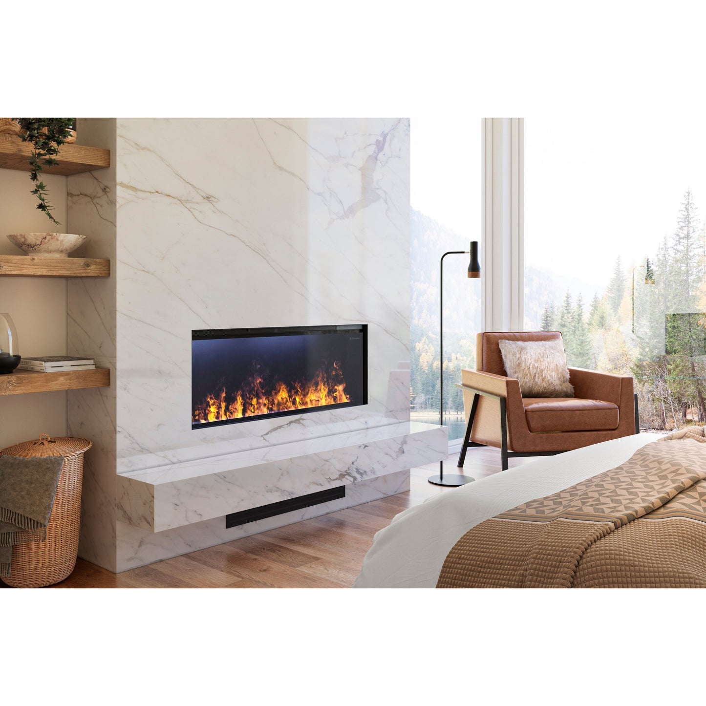 Dimplex Optimyst Linear 46" Electric Fireplace With Acrylic Ice and Driftwood Media