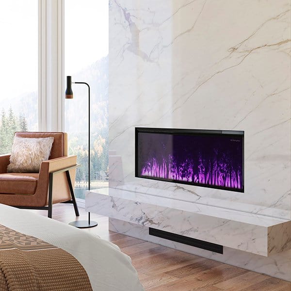 Dimplex Optimyst Linear 46" Electric Fireplace With Acrylic Ice and Driftwood Media