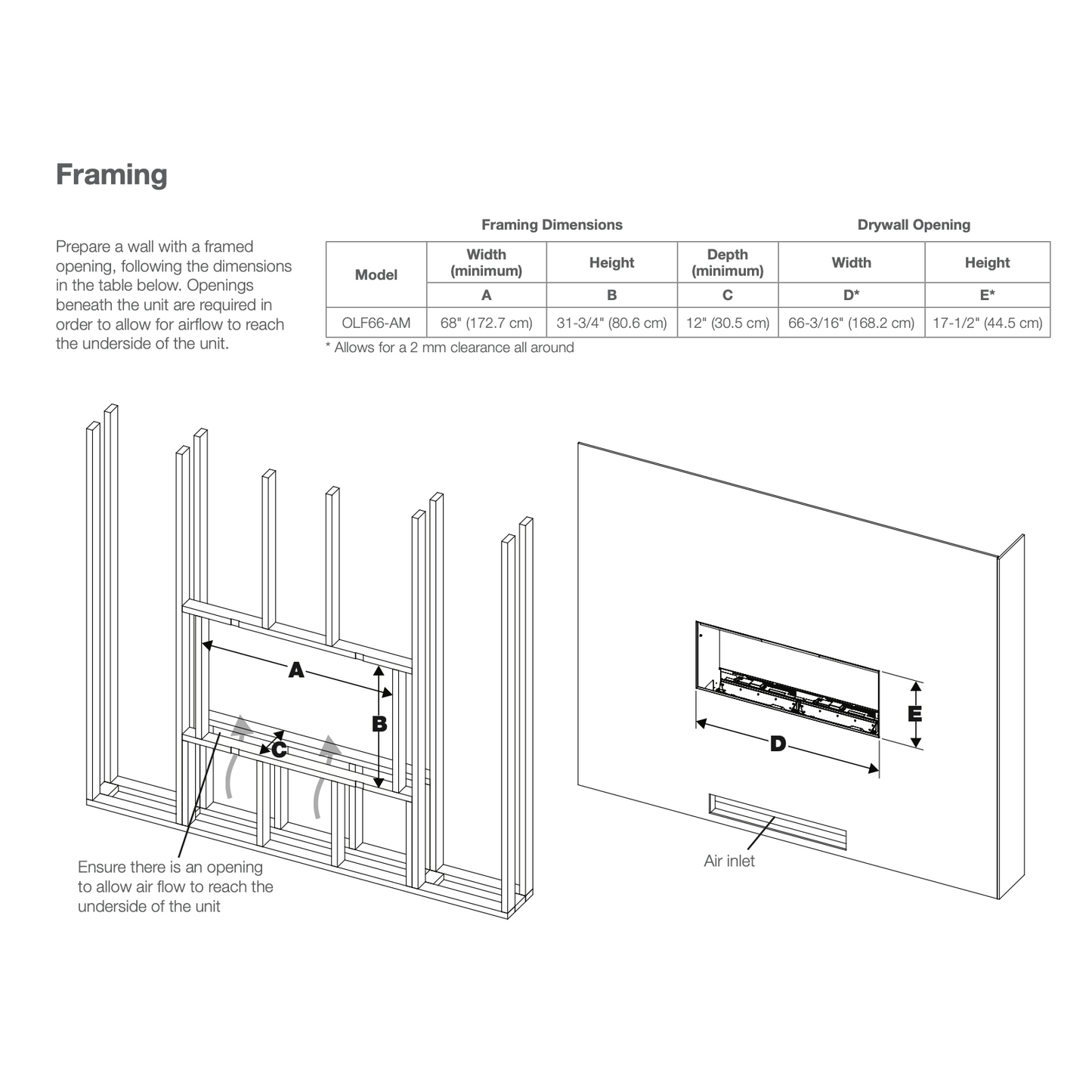 Dimplex Optimyst Linear 66" Electric Fireplace With Acrylic Ice and Driftwood Media