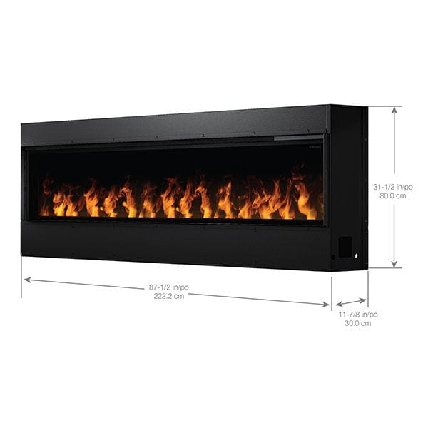 Dimplex Optimyst Linear 86" Electric Fireplace With Acrylic Ice and Driftwood Media
