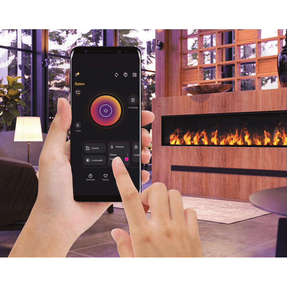 Dimplex Optimyst Linear 86" Electric Fireplace With Acrylic Ice and Driftwood Media