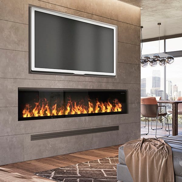 Dimplex Optimyst Linear 86" Electric Fireplace With Acrylic Ice and Driftwood Media