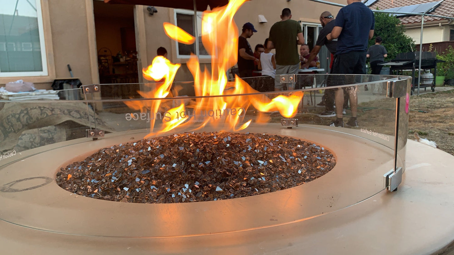 Sienna Concrete Fire Pit by The Outdoor Plus - Free Cover Included