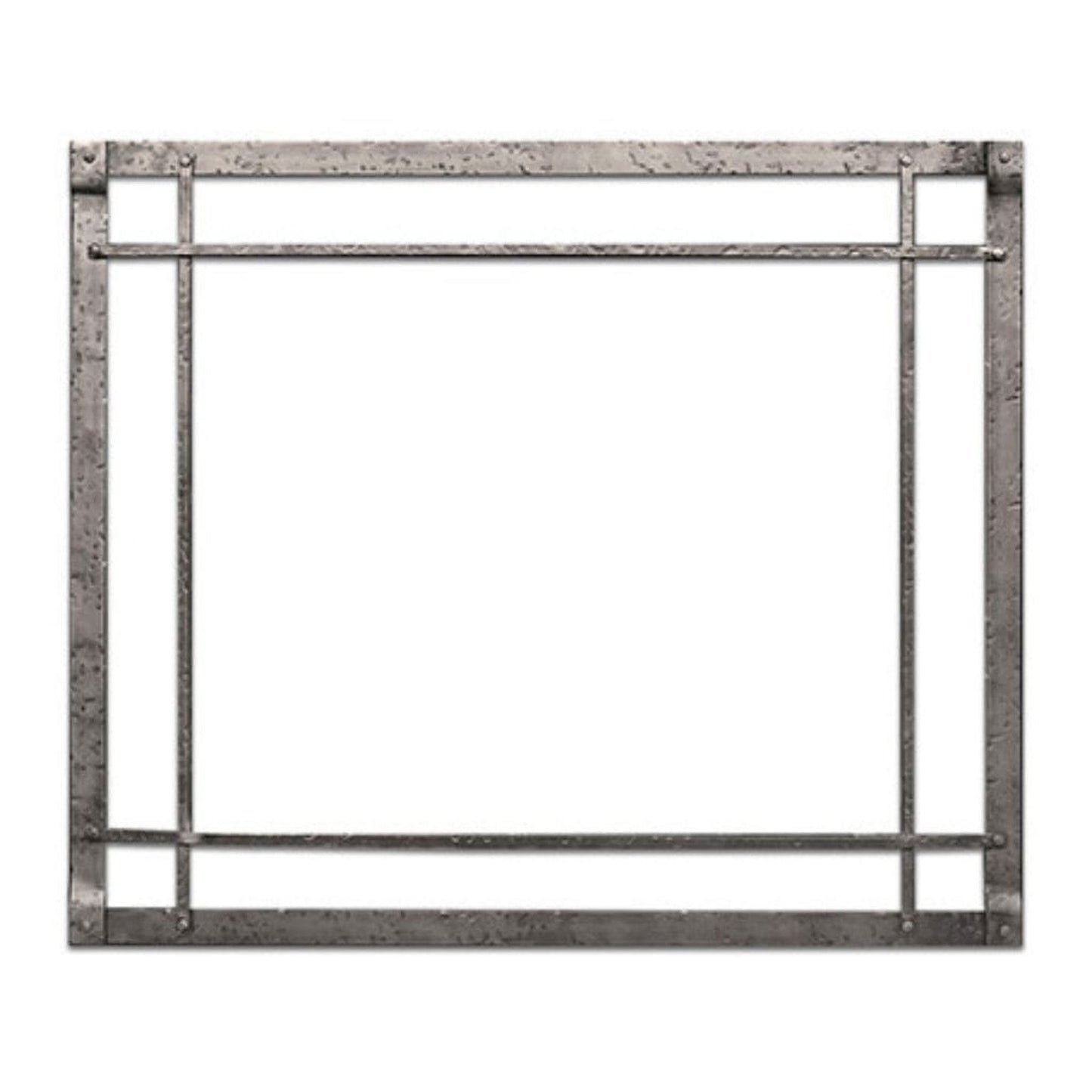 Empire 30" Distressed Pewter Rectangle Forged Iron Inset for Rushmore DVCT30 Direct Vent Insert