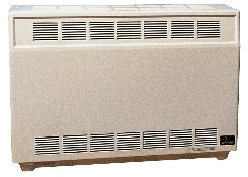 Empire 37" 25,000 BTU Beige Standing Pilot Hydraulic Thermostat Control, Propane Gas Console Vented Room Heater