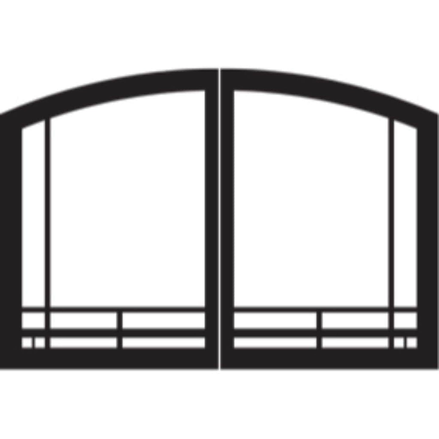 Empire Black Mission Arch Door Set for 32" Tahoe Deluxe Fireplace