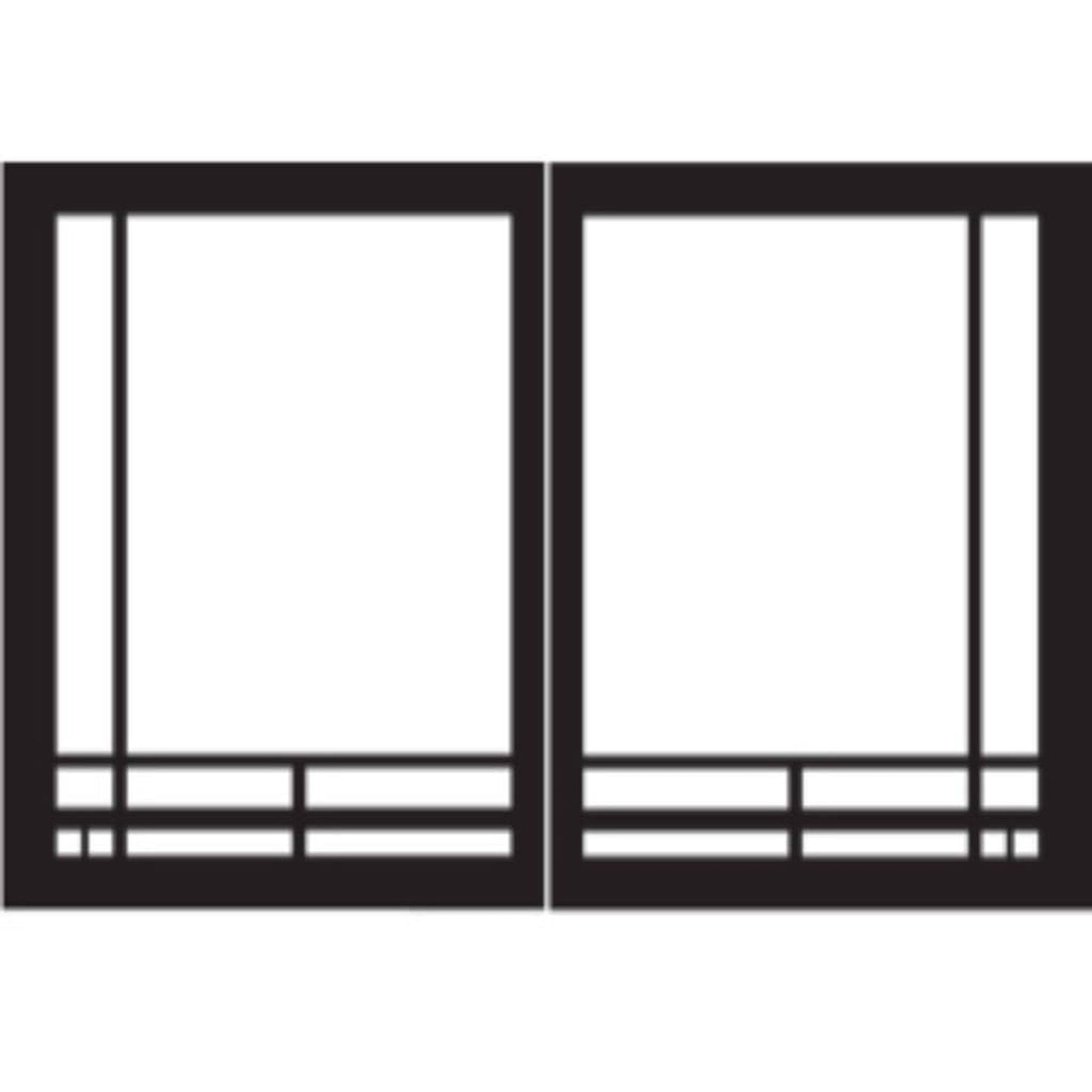 Empire Black Mission Rectangle Door Set for 32" Tahoe Deluxe Fireplace
