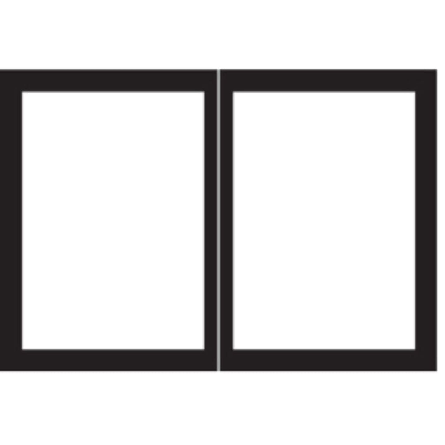 Empire Black Rectangle Door Set for 48" Tahoe Deluxe Fireplace