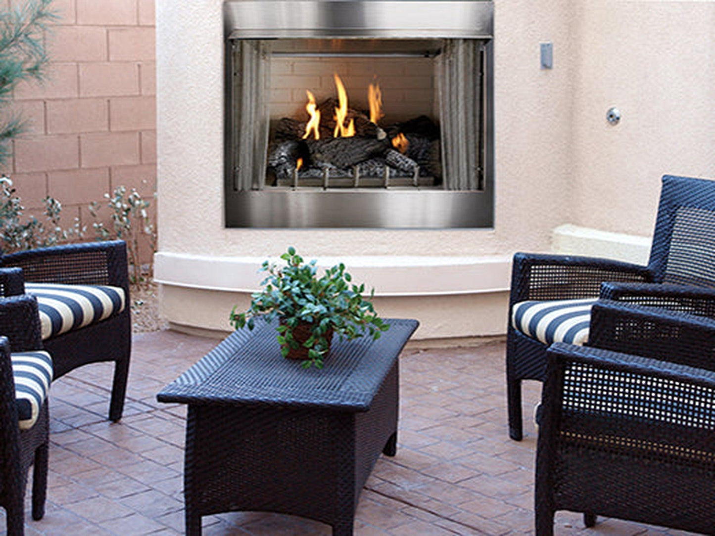 Empire Carol Rose Coastal 36" Stainless Steel Intermittent Pilot Control, Propane Gas Traditional Premium Outdoor Fireplace