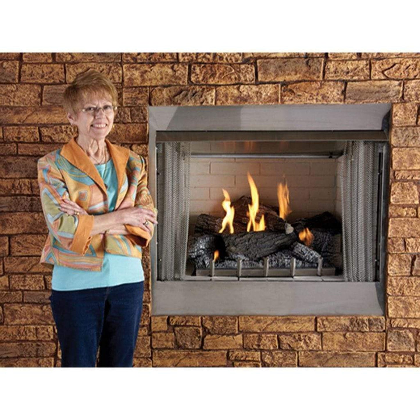 Empire Carol Rose Coastal 36" Stainless Steel Intermittent Pilot Control, Propane Gas Traditional Premium Outdoor Fireplace