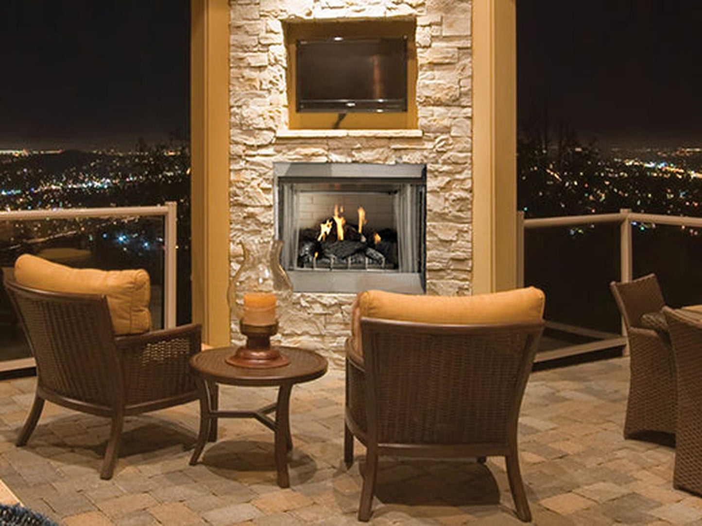 Empire Carol Rose Coastal 36" Stainless Steel Intermittent Pilot Control, Propane Gas Traditional Premium Outdoor Fireplace
