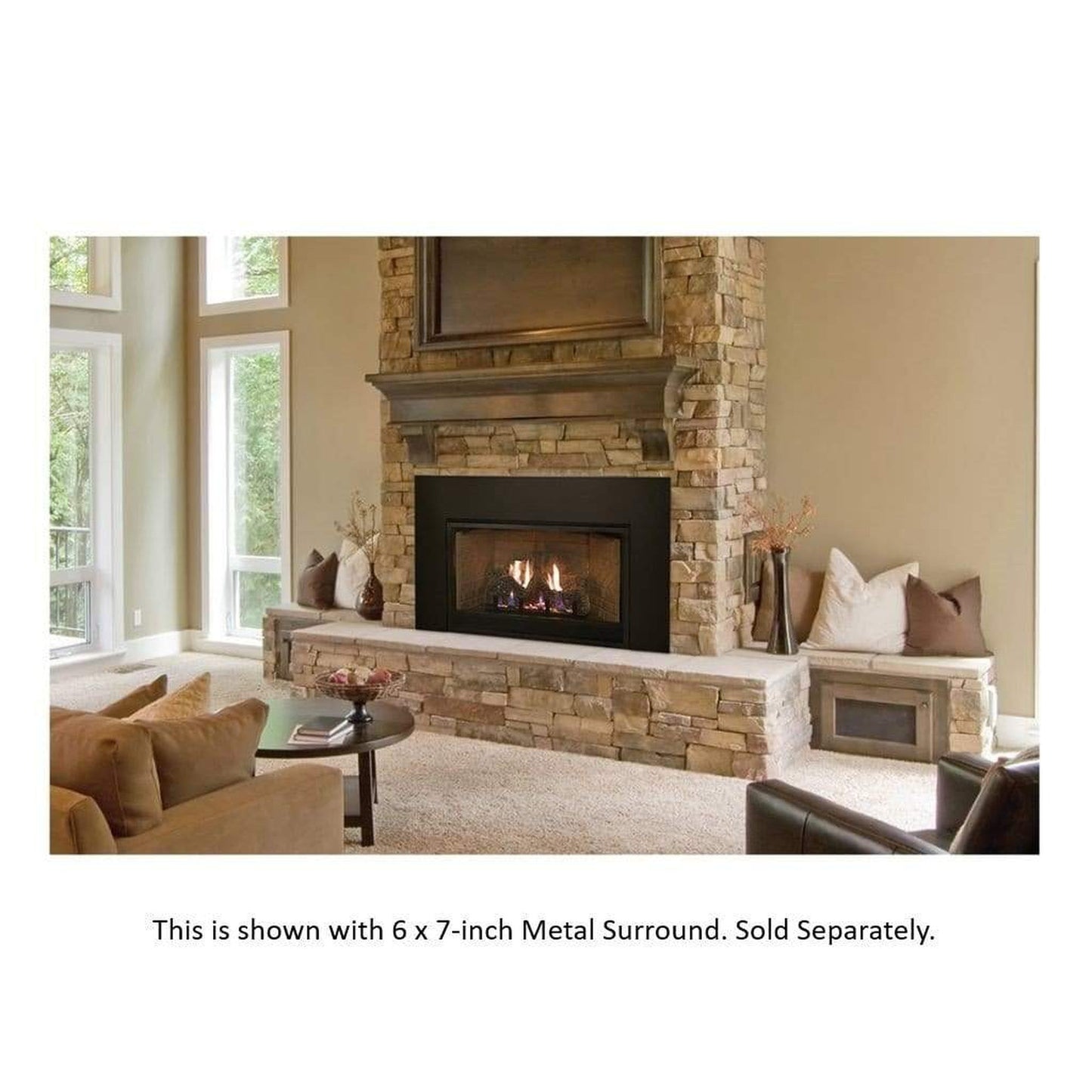 Empire Innsbrook 27" Intermittent Pilot Control With On/Off Switch, Natural Gas Vent Free Small Fireplace Insert