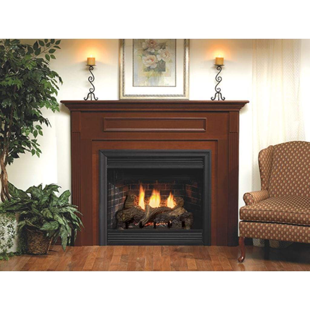 Empire Keystone 36" Millivolt Control With Louver, Natural Gas B-Vent Deluxe Fireplace