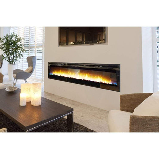 Empire Nexfire 74" Contemporary Linear Electric Fireplace With Thermostat Variable Remote Control