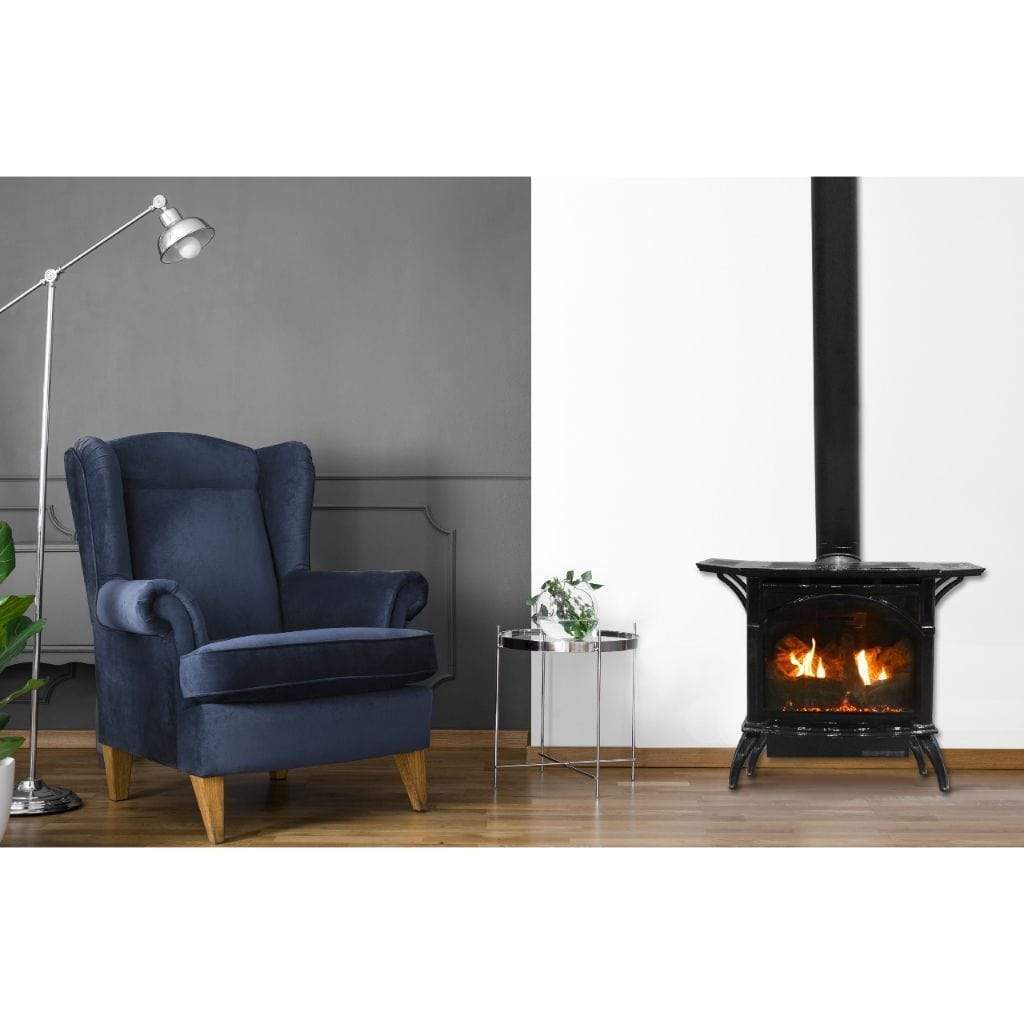 Empire Spirit 28" Matte Black Finish Intermittent Pilot Control With On/Off Switch, Propane Gas Direct Vent Cast Iron Medium Stove