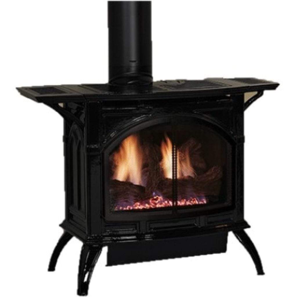 Empire Spirit 28" Matte Black Finish Intermittent Pilot Control With On/Off Switch, Propane Gas Direct Vent Cast Iron Medium Stove