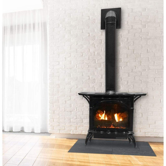 Empire Spirit 28" Porcelain Mahogany Finish Millivolt Control With On/Off Switch, Natural Gas Direct Vent Cast Iron Medium Stove
