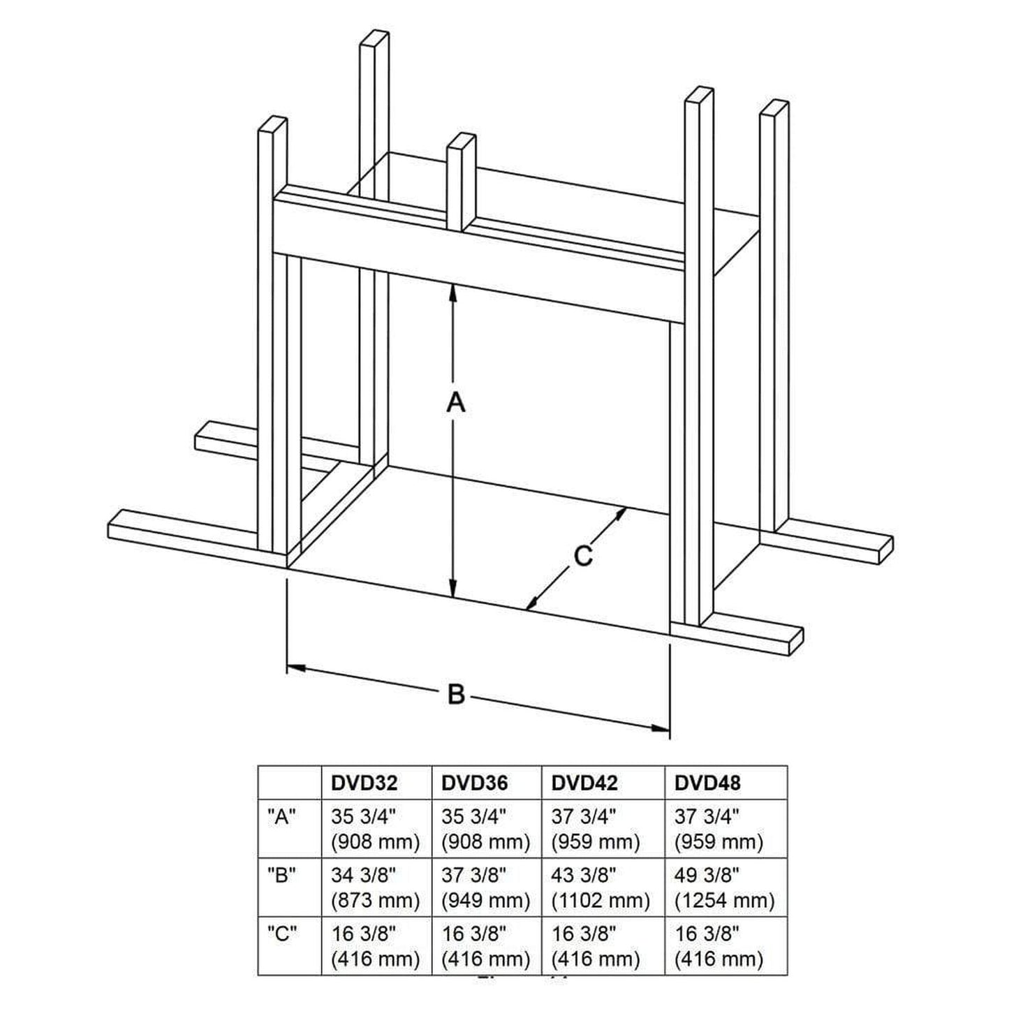 Empire Tahoe 42" Intermittent Pilot Control With On/Off Switch, Natural Gas Direct Vent Deluxe Fireplace