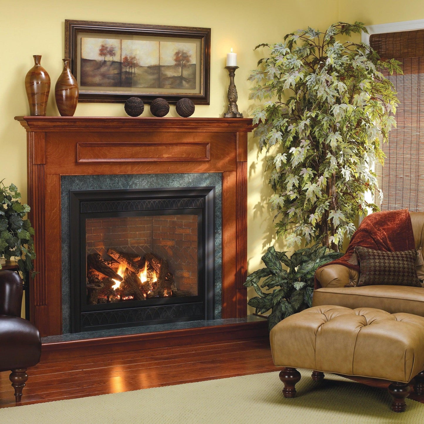 Empire Tahoe 42" Multi Function Control With Blower, Natural Gas Direct Vent Luxury Fireplace