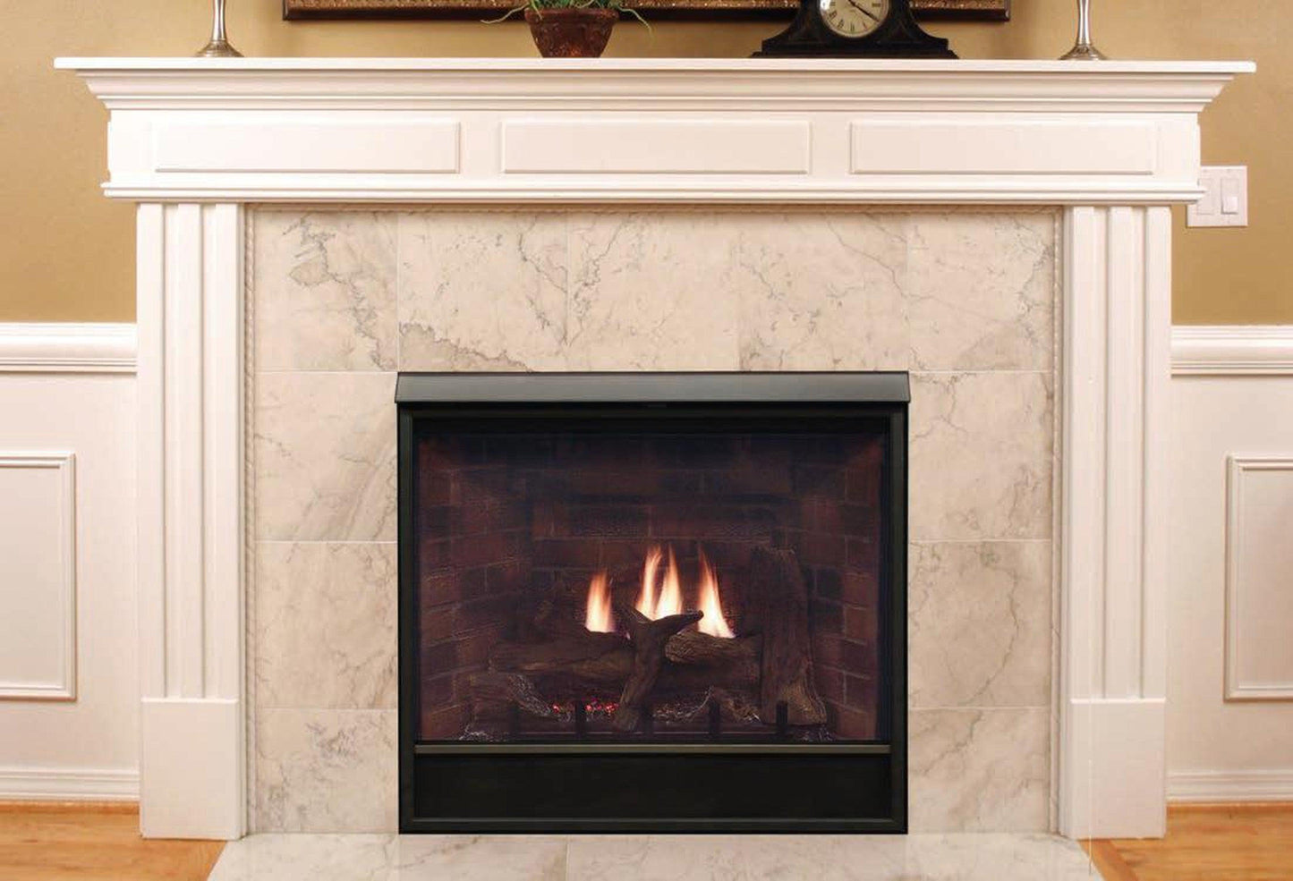 Empire Tahoe Clean Face 32" Intermittent Pilot Control With On/Off Switch, Propane Gas Direct Vent Deluxe Fireplace