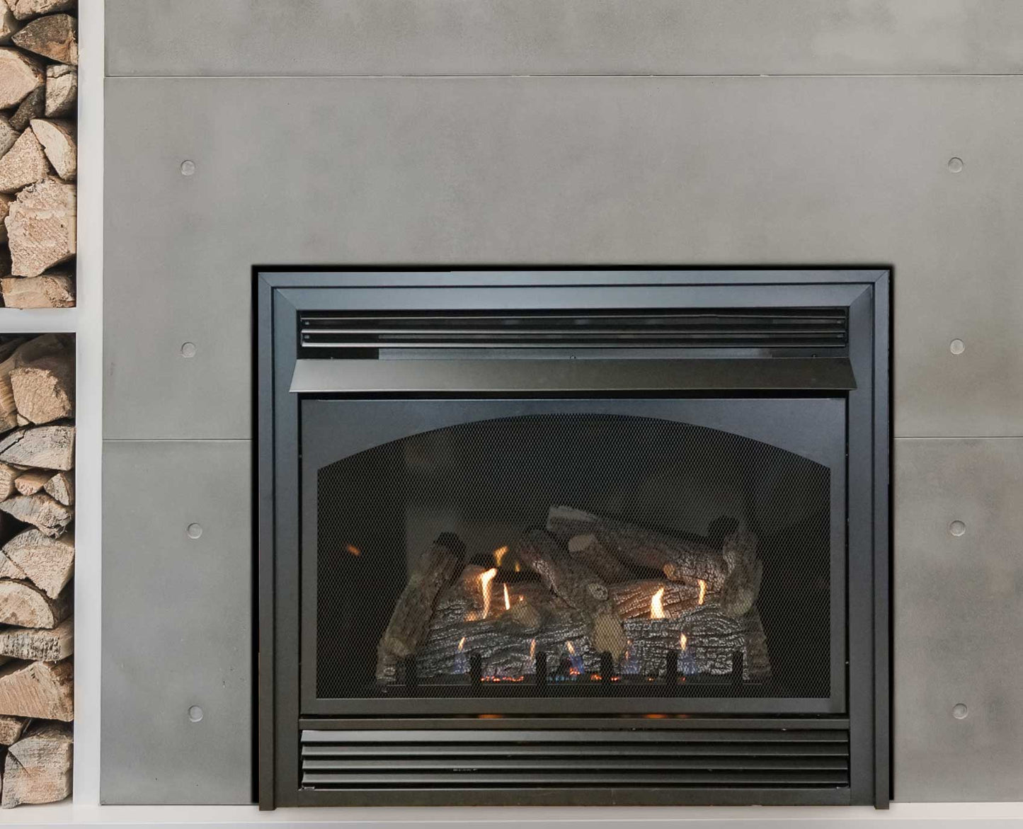 Empire Vail 32" Intermittent Pilot Control With On/Off Switch and Blower, Propane Gas Vent Free Premium Fireplace
