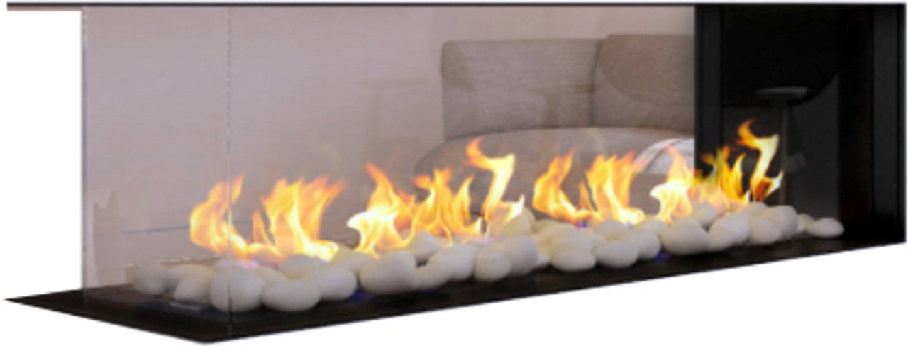 Flare Room Definer Linear Fireplace w/ 16" Glass