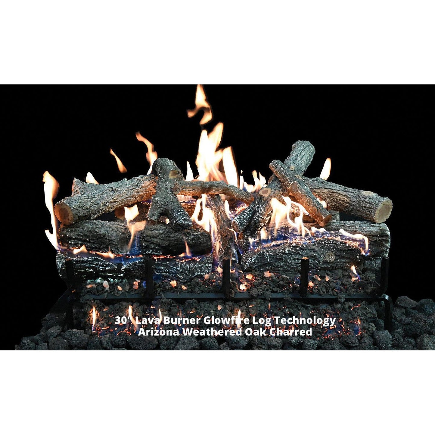 Grand Canyon Lava Front View 30" Variable Electronic Ignition Propane Gas Vented Burner