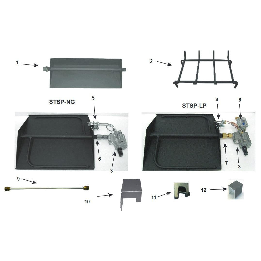 Heatilator 24" Safety Pilot Natural Gas Hearth Kit for See-Through Fireplace