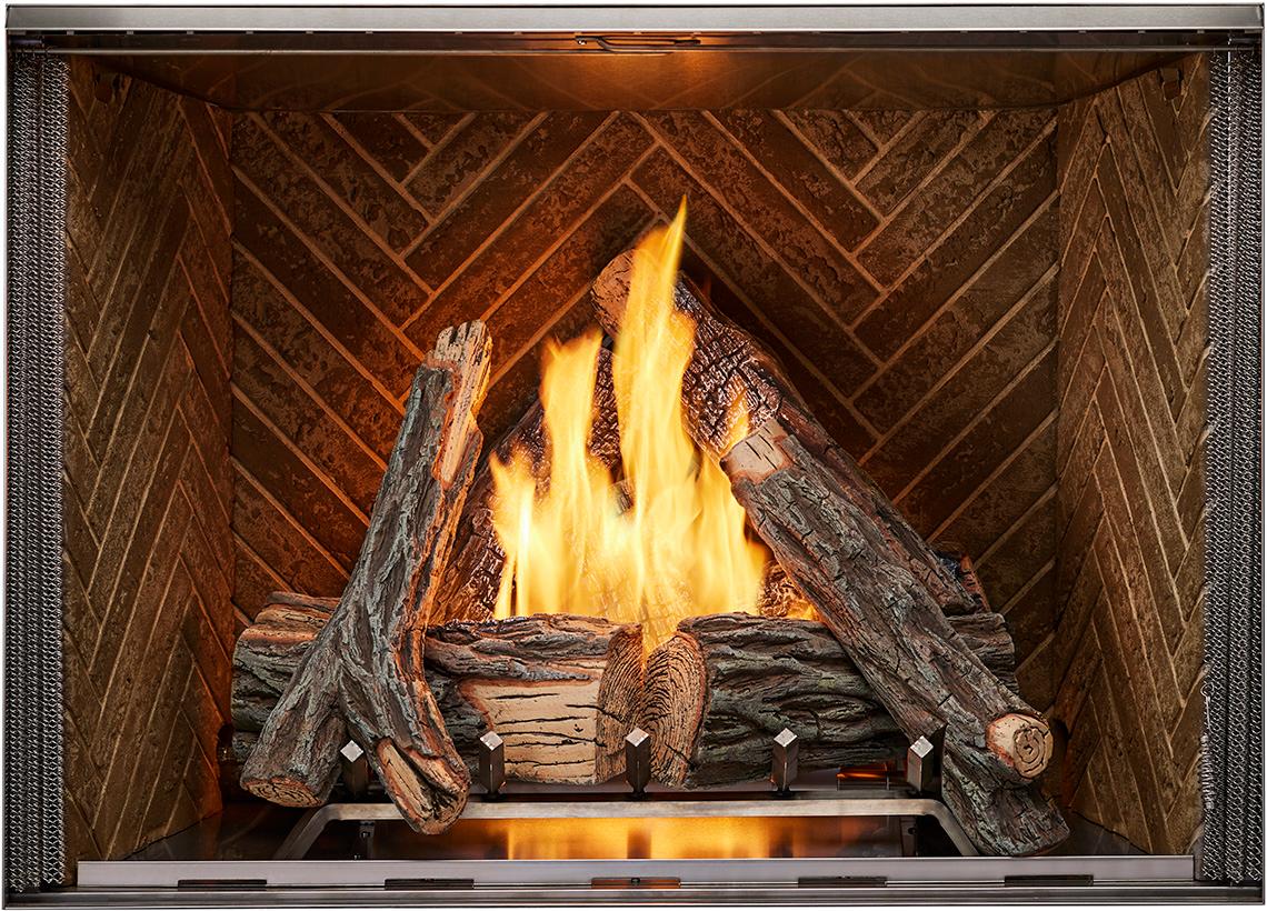 Heatilator Courtyard 36" Traditional Outdoor Natural Gas Fireplace With IntelliFire Ignition System