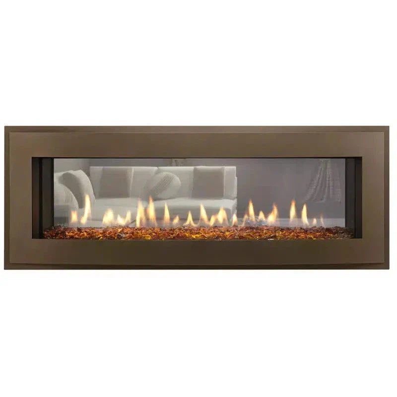 Heatilator Crave See-Through 48" Linear Contemporary Top Direct Vent Natural Gas Fireplace With IntelliFire Touch Ignition System
