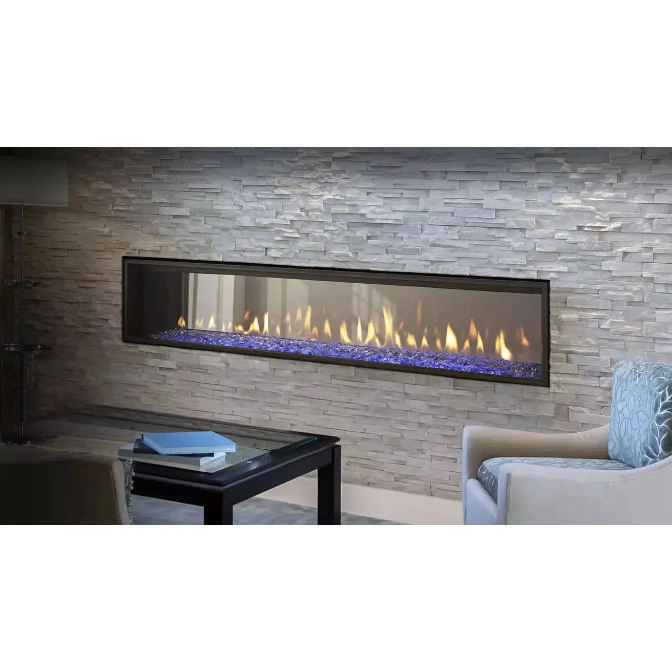 Heatilator Crave See-Through 72" Linear Contemporary Top Direct Vent Natural Gas Fireplace With IntelliFire Touch Ignition System