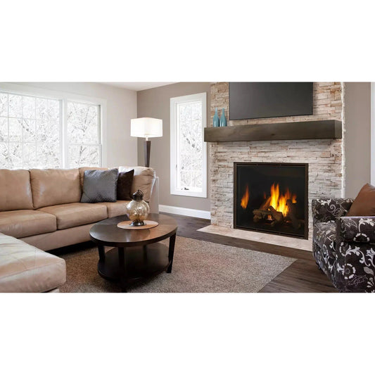 Heatilator Heirloom 50" Traditional Direct Vent Natural Gas Fireplace With Herringbone Refractory and IntelliFire Touch Ignition System