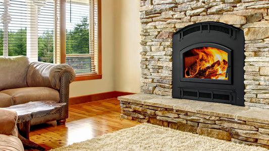 Heatilator Pioneer III 48" Classic Black Traditional Wood Burning Fireplace With Arch Door