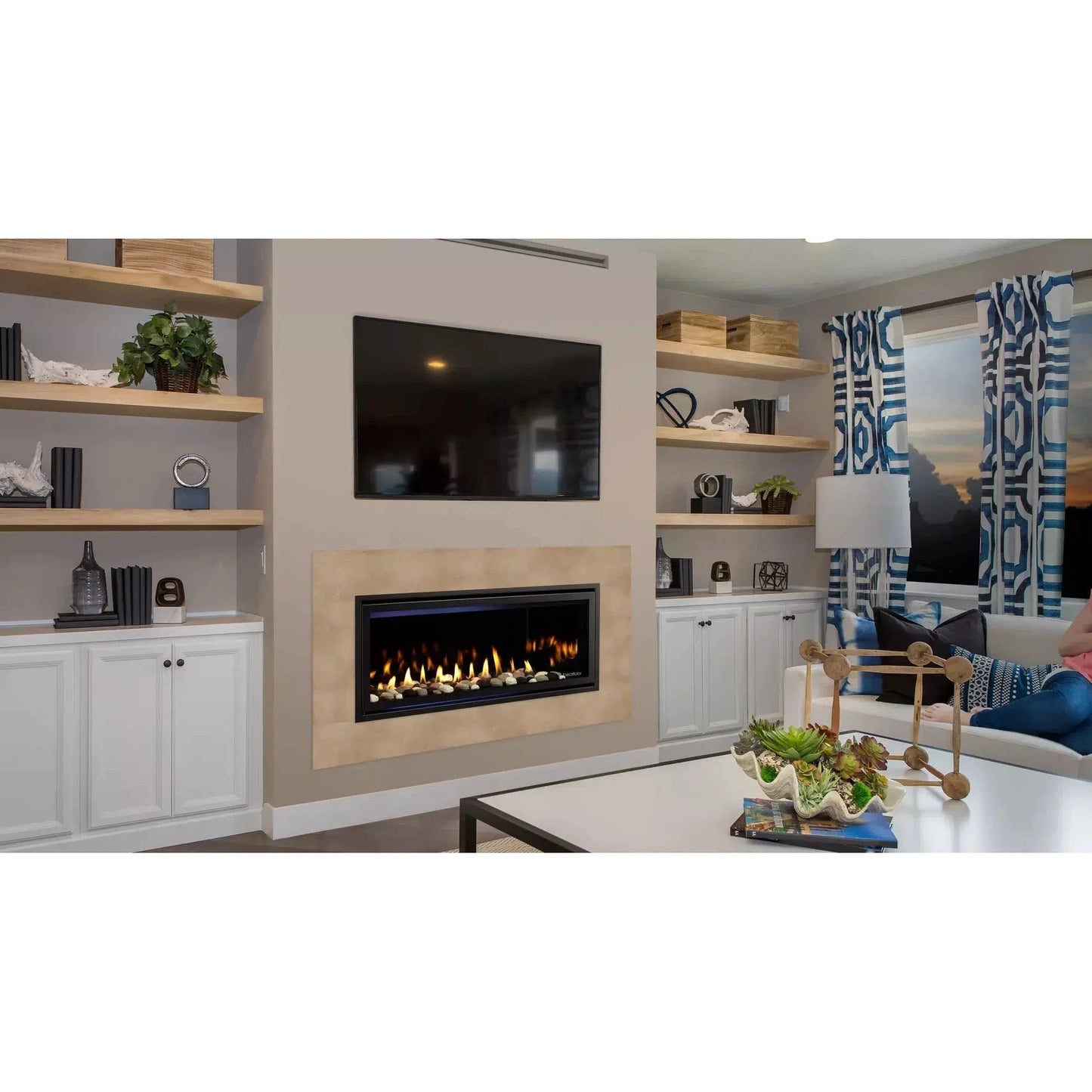 Heatilator Rave 42" Linear Contemporary Direct Vent Natural Gas Fireplace With IntelliFire Touch Ignition System