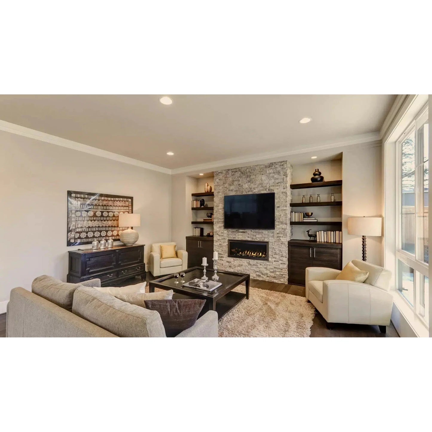 Heatilator Rave 42" Linear Contemporary Direct Vent Natural Gas Fireplace With IntelliFire Touch Ignition System