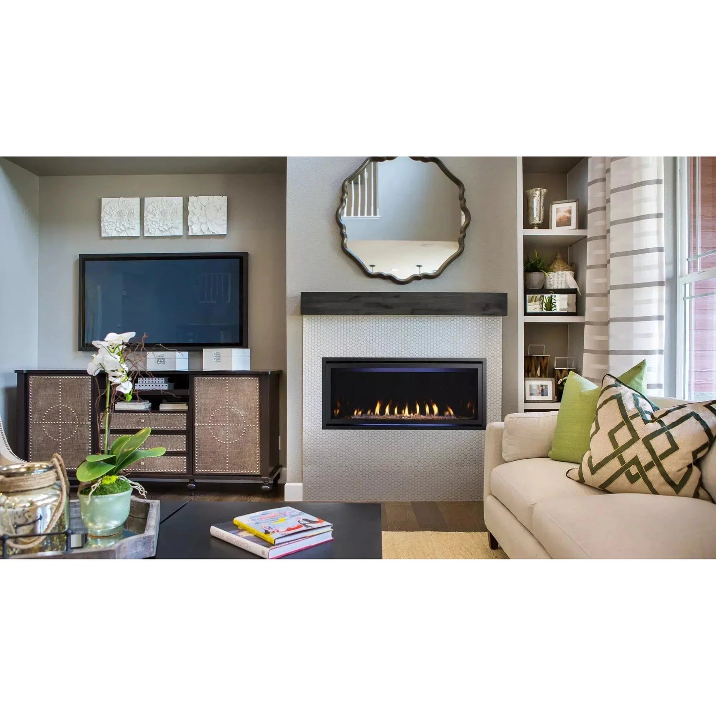 Heatilator Rave 42" Linear Contemporary Direct Vent Natural Gas Fireplace With IntelliFire Touch Ignition System