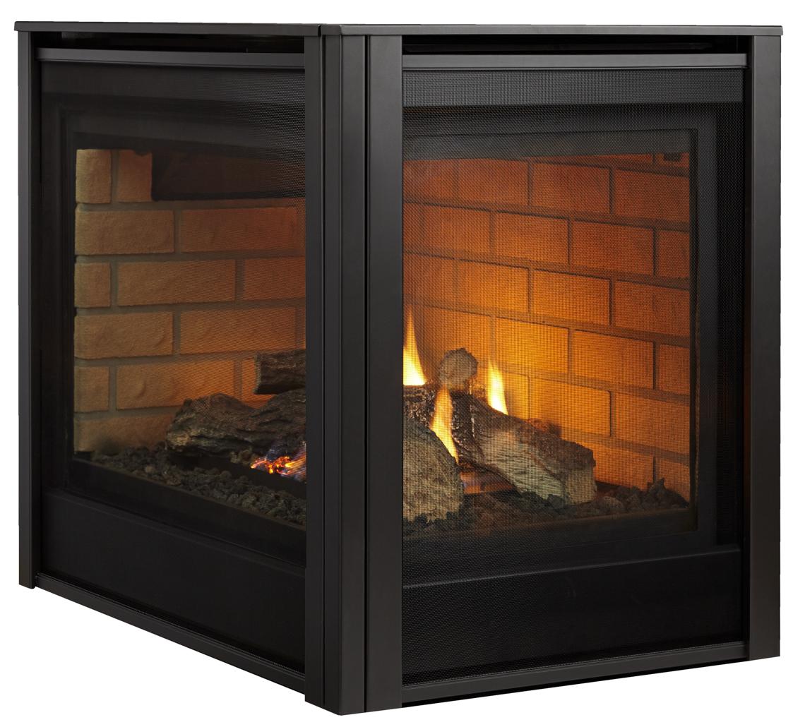 Heatilator Right Corner 36" Traditional Direct Vent Gas Fireplace With IntelliFire Touch Ignition System