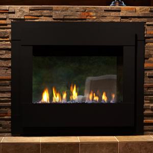 Heatilator Twilight Modern 36" Contemporary Indoor/Outdoor See-Through Natural Gas Fireplace With IntelliFire Touch Ignition System