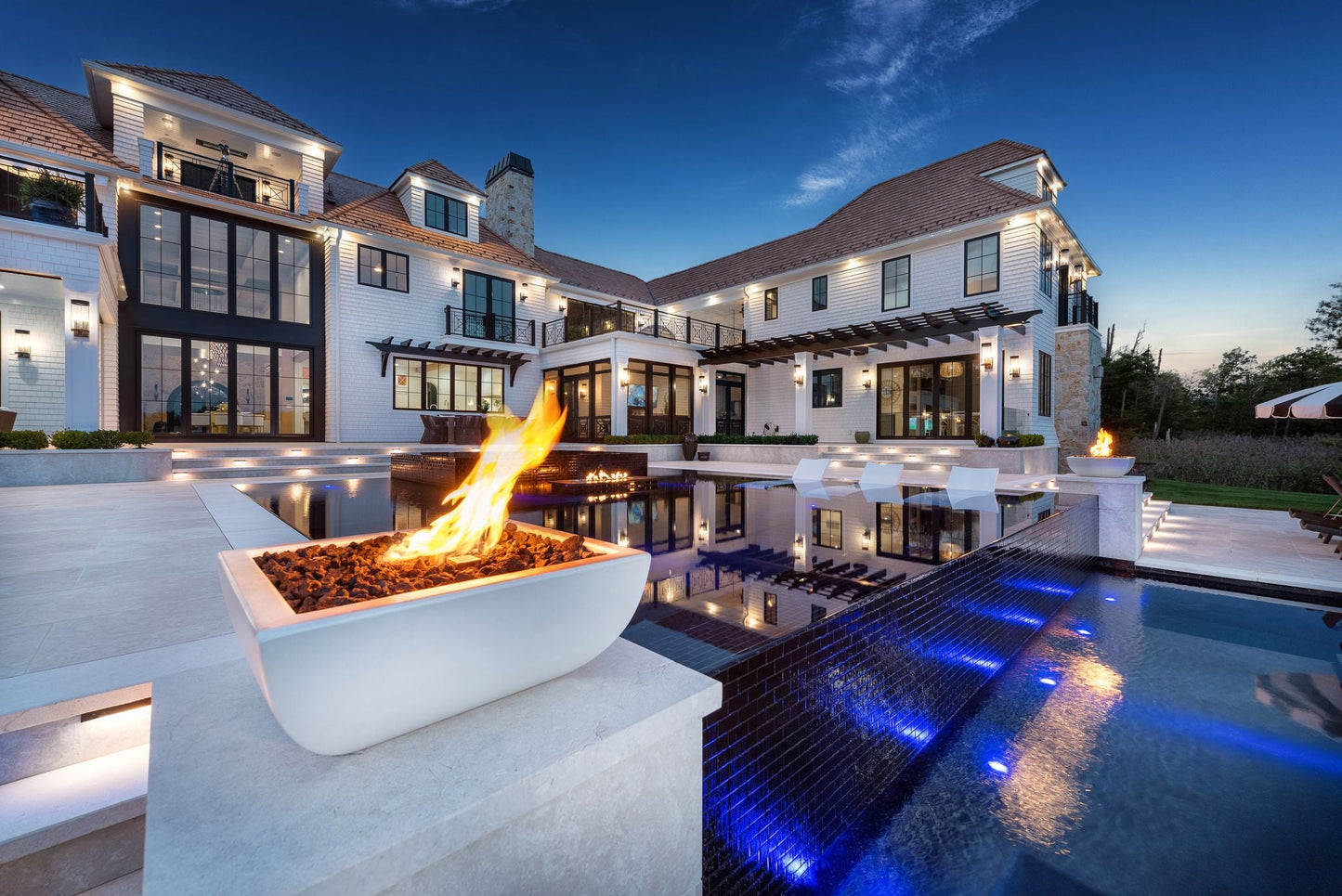 Avalon Concrete Fire Bowl by The Outdoor Plus - Free Cover Included
