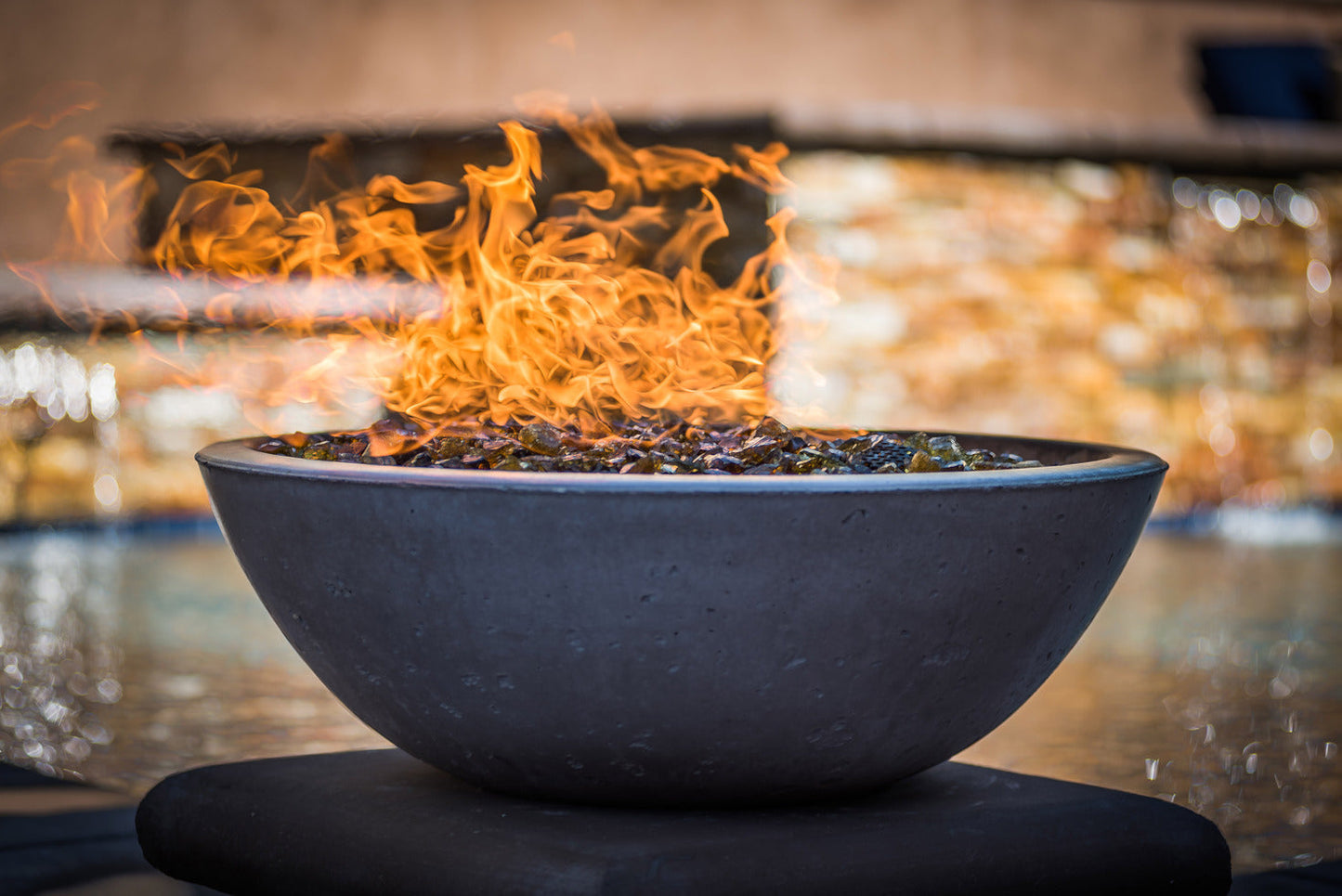Sedona Concrete Fire Bowl by The Outdoor Plus - Free Cover Included