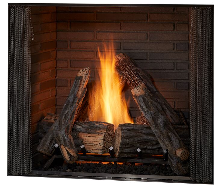 Majestic Courtyard 36" Traditional Outdoor Vent Free Natural Gas Fireplace With Traditional Stacked Concrete Refractory and IntelliFire Ignition System